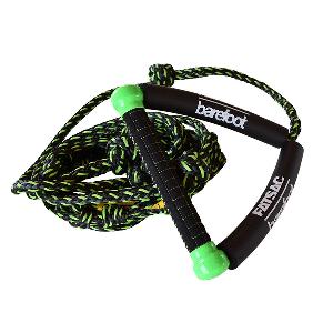 FATSAC 25' Wake Surf Rope & Handle Combo - Green & Black