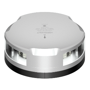 Lopolight 360-Degree Stern Light - 2NM - Silver Housing w/FB Base