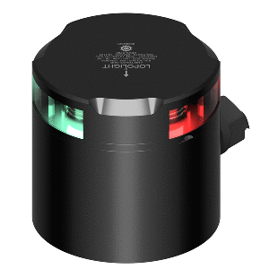 Lopolight Tri-Color Nav Light - 2NM - Black Housing w/IP68 POM Base & Connector