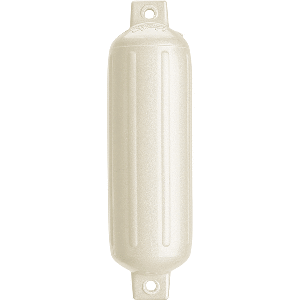 Polyform G-4 Twin Eye Fender 6.5'' x 22'' - Metallic White