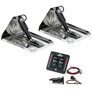 Golf Lenco 17 x 12 Extreme Duty Performance Trim Tab Kit w/LED Indicator Switch Kit 12V