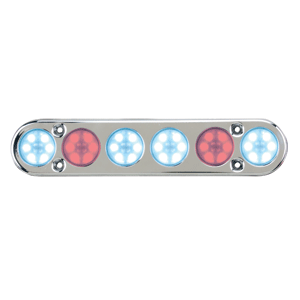 Perko PERKO LED UTILITY LIGHT RED/WH 7.25" X 1.5" 12V CHRM PLATED - 0607DP0CHR Perko PERKO LED UTILITY LIGHT RED/WH 7.25" X 1.5" 12V CHRM PLATED - 0607DP0CHR