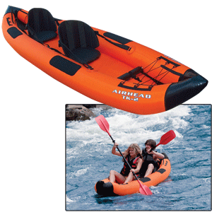  AIRHEAD Montana Travel Kayak Deluxe 12 2 Person Inflatable Kayak