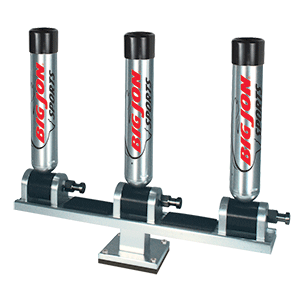  Big Jon Triple Heavy-Duty Diver Rod Holder w/Pedestal Base - Silver