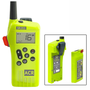  ACR SR203 GMDSS Survival Radio w/Replaceable Lithium Battery