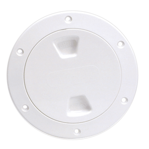 lowestpricelowestprice Beckson 4 Smooth Center Screw-Out Deck Plate - White
