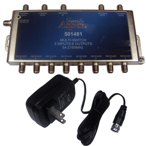 KVH 5X8 ACTIVE MULTISWITCH WITH POWER SUPPLY - 19-0573 KVH 5X8 ACTIVE MULTISWITCH WITH POWER SUPPLY - 19-0573