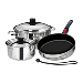 Magma 7 Piece Induction Non-Stick Cookware Set - Stainless Steel