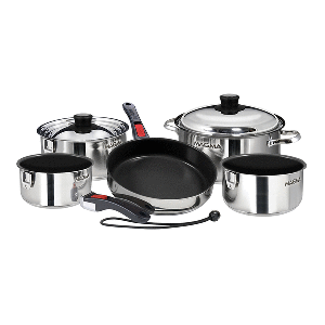Magma 10 Piece Induction Non-Stick Cookware Set - Stainless Steel