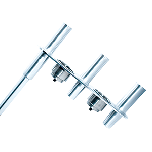  Tigress Offset Triple Aluminum Rod Holder w/Cup Holers - Straight Butt
