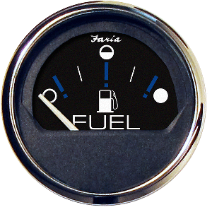 Faria Chesapeake Black 2'' Fuel Level Gauge (Metric)