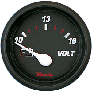 Faria Professional Red 2'' Voltmeter