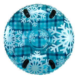 Aqua Leisure 43'' Pipeline Sno Clear Top Racer Sno-Tube - Cool Blue Plaid