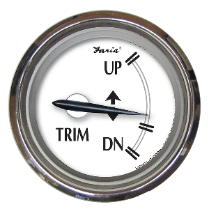 Faria Newport SS 2'' Trim Gauge f/Mercury/Mariner/Mercruiser/Volvo DP/Yamaha