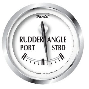 Faria Newport SS 2'' Rudder Angle Indicator Gauge