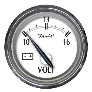 Faria Newport SS 2'' Voltmeter - 10 to 16V