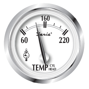 Faria Newport SS 2'' Cylinder Head Temperature Gauge w/Sender - 60deg to 220deg F