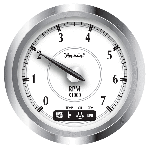 Faria Newport SS 4'' Tachometer w/System Check Indicator f/Suzuki Gas Outboard - 0 to 7000 RPM