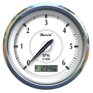 Faria Newport SS 4'' Tachometer w/Hourmeter f/Gas Inboard - 6000 RPM