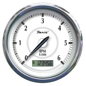 Faria Newport SS 4'' Tachometer w/Hourmeter f/Gas Outboard - 7000 RPM