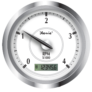 Faria Newport SS 4'' Tachometer w/Hourmeter f/Diesel w/Magnetic Pick-Up - 4000 RPM