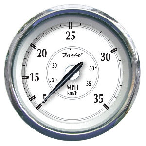 Faria Newport SS 4'' Speedometer - 0 to 35 MPH