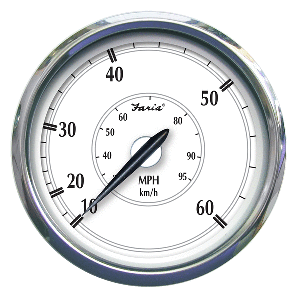 Faria Newport SS 5'' Speedometer - 0 to 60 MPH