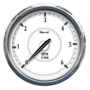 Faria Newport SS 5'' Tachometer f/Gas Inboard - 6000 RPM