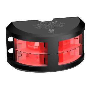 Lopolight Series 200-016 - Double Stacked Navigation Light - 2NM - Vertical Mount - Red -Black Housing