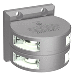 Lopolight Series 301-011 - Double Stacked Masthead Light - 5NM - Vertical Mount - White - Silver Housing
