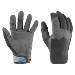 Mustang Traction Closed Finger Gloves - Grey/Blue - Large