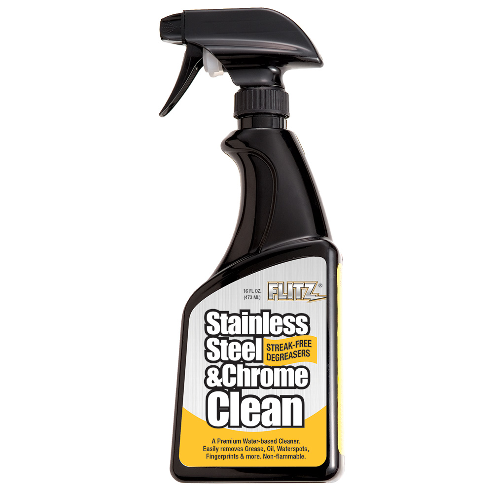 Flitz Stainless Steel &amp; Chrome Cleaner w/Degreaser - 16 oz. Spray