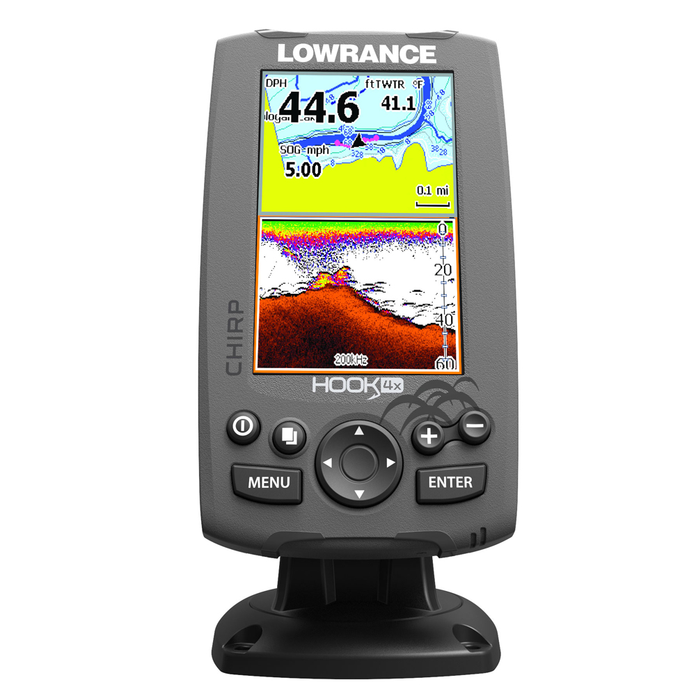 Lowrance HOOK-4x Fishfinder w/83/200 Transom Mount Transducer- 12640