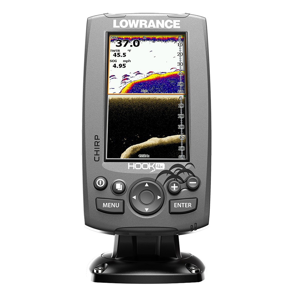 Lowrance HOOK4x Fishfinder w/83/200/455/800 HDI Transducer 00012641001