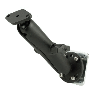 RAM Mount Double Ball Drill-Down Mount w/Diamond Plate &amp; Backer Plate