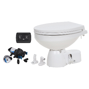 Jabsco Quiet Flush E2 Raw Water Toilet Regular Bowl - 24V – Soft Close Lid