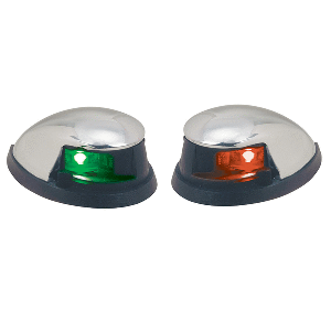 Perko-Red-Green-Horizontal-Mount-Side-Lights---Pair---Chrome-Plated-Zinc---0648DP0CHR 0648DP0CHR