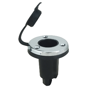Perko-Spare-Round-Plug-In-Base---3-Pin---Stainless-Steel---Black---104530SDP 104530SDP
