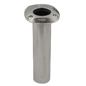 C.E.-Smith-70-Series-Standard-Flush-Mount-Rod-Holder---0-Degree---Stainless-Steel---Gimbal-Bar-Bottom---Black-Liner---536700 536700