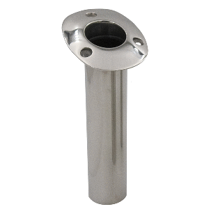 C.E.-Smith-70-Series-Standard-Flush-Mount-Rod-Holder---15-Degree---Stainless-Steel---Cast-Bottom---Black-Liner---536710C 536710C