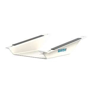 Seaview Aluminum 8&deg; Wedge Base for Starlink Flat High-Performance Antenna - White