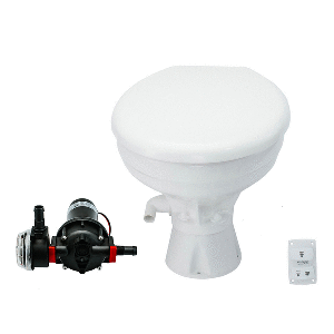 Johnson Pump AquaT Toilet Silent Electric &ndash; Comfort - 24V w/Pump - 80-47232-02