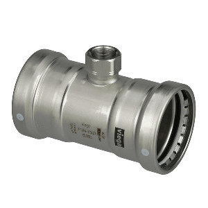 Viega-MegaPress-316-FKM-Tee-w-FPT---3inch-x-3inch-x-3-4inch-(FPT)---98425 98425