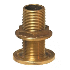 GROCO-2-1-2inch-Bronze-Thru-Hull-Fitting-w-Nut---TH-2500-W TH-2500-W