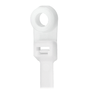Pacer-Group-Pacer-8inch-Cable-Tie-w-Mounting-Ring---Natural-Color---50lb-Tensile-Strength---2inch-Bundle-Diameter---100-Piece-Bag---CTMR2S-100 CTMR2S-100