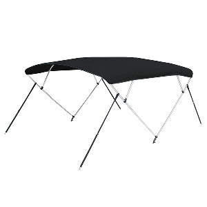 Carver 3 Bow 5487U Bimini Top with Boot - Black Acrylic