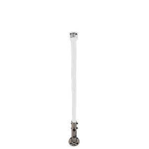 Seaview 12" Manually Folding Light Post w/316 Stainless Steel Base &amp; LTBLED12C5 Navigation Light - White
