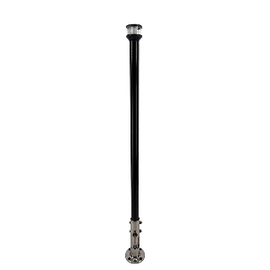 Seaview 24" Manually Folding Light Post w/316 Stainless Steel Base &amp; LTBLED12C5 Navigation Light - Black