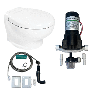 Thetford Marine Thetford Nano Eco Compact Toilet Raw Water Kit w/Inlet Pump - 24V - T-NAN024PW/E/NA-RWKIT