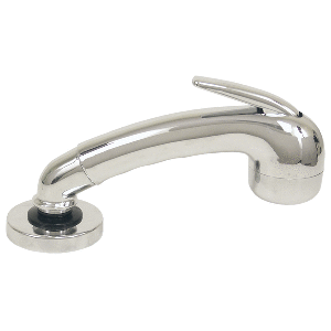 Scandvik-Chrome-Euro-Sprayer-w-6ft-Black-Nylon-Hose---14041 14041